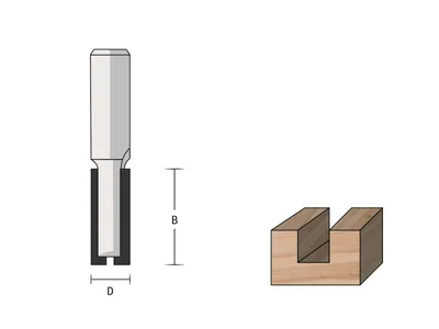 Produktbild von Famag Nutfräser HM, lange Ausführung 3168.808 - 8mm - 30mm