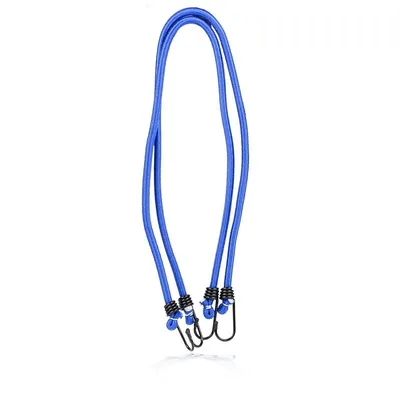 Zdjęcie produktu dla alca® Napinacz do bagażu 2 szt. 80cm niebieskie pasy napinające z hakami stalowymi regulowane i rozciągliwe - do samochodu roweru motocykla mebli i transportu