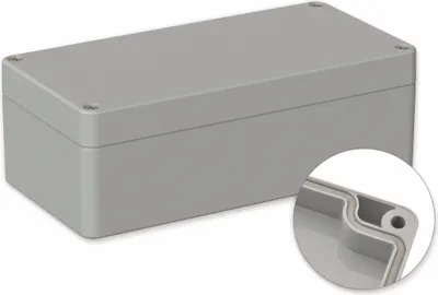 Produktbild von POLLIN, ABS Gehäuse, 160 x 80 x 55 mm, IP66, Lichtgrau