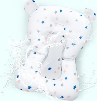 Produktbild von Baby Badewanne Kissen Pad Duschmatte faltbare Duschunterlage Badkissen Badesitz，Weiß