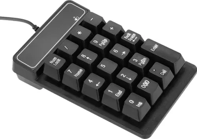 Image de Clavier numérique filaire USB Clavier numérique mécanique 19 touches étanche pour ordinateur portable PC de bureau Noir