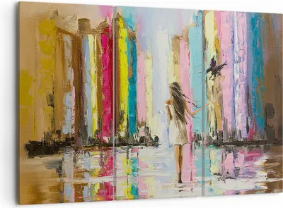 Produktbild von Bild auf Leinwand - Leinwandbild - Mädchen Vogel - 105x70cm - Wand Bild - Wanddeko - Wandbilder - Leinwanddruck - Bilder - Kunstdruck - Wanddekoration - Leinwand bilder - Wandkunst - CE105x70-3441