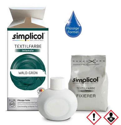 Zdjęcie produktu dla Intensywny barwnik do tekstyliów Simplicol all in 1 w płynie w kolorze leśnej zieleni