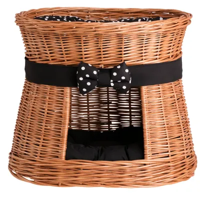 Image de Niche ovale pour chats couleur naturelle / panier pour chats / tour pour chats 50X40 H45 CM
