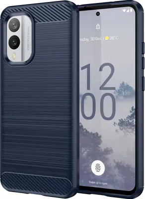 Produktbild von Mobigear Brushed Slim  Nokia X30 Hülle Flexibles TPU Backcover - Blau