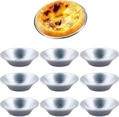 Immagine prodotto di Piccoli stampi da forno in alluminio, 10 pezzi, antiaderenti, per muffin e torte