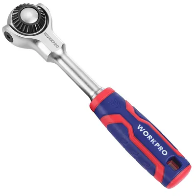 Zdjęcie produktu dla Klucz grzechotkowy 1/4" z elastyczną głowicą, 72 zęby, szybkie odblokowywanie