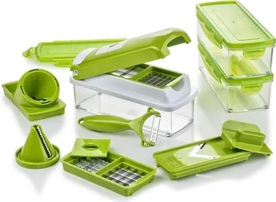 Image de Mandoline Julietti Coupe-légumes - Nicer Dicer Smart - Coupe-spirale - Coupe-julienne - Couper - Cubes - Râper - Éplucher - Julienne - Mandoline
