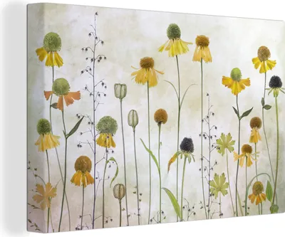 Produktbild von OneMillionCanvasses® - Leinwandbilder - 140x90 cm, Stilleben - Ölfarbe - Pflanzen, Wandbilder Kunstdruck Wanddekoration