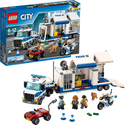 Produktbild von LEGO 60139 City Mobile Einsatzzentrale, Polizei-Motorrad und LKW, Spielzeug für Kinder ab 6 Jahre, Konstruktionsspielzeug