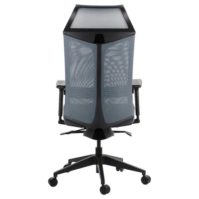 Obrázok produktu pre Otočná ergonomická kancelárska stolička RYDER, nastaviteľné podrúčky, opierka hlavy, posuvný sedák (vpredu-vzadu), sivá
