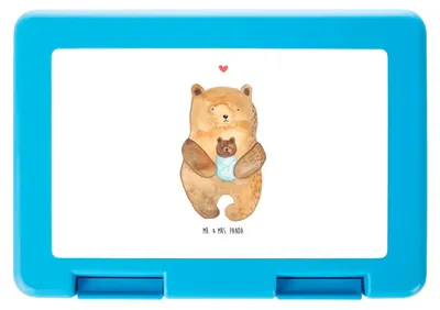 Produktbild von Mr. & Mrs. Panda Bentobox Bär Baby - Weiß - Geschenk, Bento Box, Brotbehälter, Enkel, Vorratsdose, Geburtstag, Mutter, Nichte, Geburt, Teddy, Lunchbox, Essensbox
