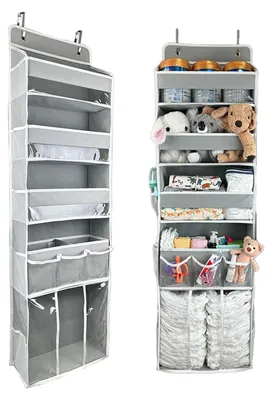 Immagine prodotto di Elzusha - Organizer per porta con 3 scomparti e borsa per pannolini removibile