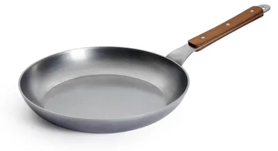 Kohlenstoffstahl-Pfanne flach Ø 28 cm, 5 cm hoch, induktionsgeeignet