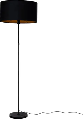 Produktbild von Stehleuchte Schwarz mit Ovalem Samtschirm 50cm Parte