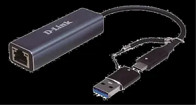 Zdjęcie produktu dla D-Link DUB-2315, Przewodowa, USB Type-A/USB Type-C, Ethernet, 2500 Mbit/s, Czarny