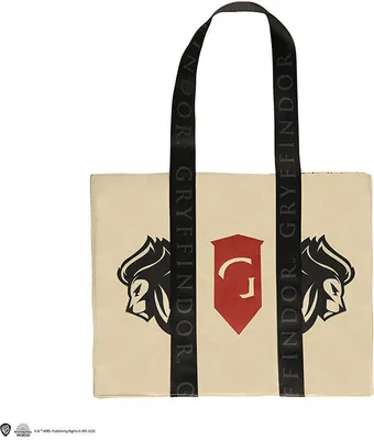 Produktbild von Cinereplicas Harry Potter – Gryffindor Deluxe Baumwolltasche mit Polyesterstreifen 41 * 34 cm – Offizielle Lizenz