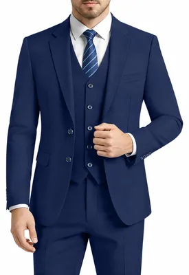 Produktbild von LUPURTY Herren Anzüge Slim Fit 3 Stück Anzüge für Männer 2 Knöpfe Solide Jacke W