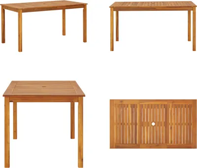 Immagine prodotto di vidaXL Tavolo da giardino 140x80x74 cm in legno massiccio di acacia - Tavolo da giardino - Tavoli da giardino - Tavolo - Tavoli