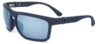 Image de Lunettes de soleil pour homme Police SPLF63 bleu nuit mat 63/18/130