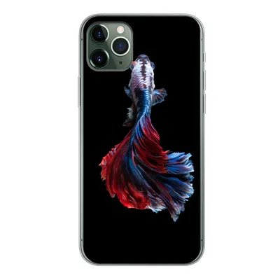 Produktbild von MuchoWow® Handyhülle Schutzhülle Hülle für iPhone 11 Pro Max Fisch - Schwanz - Schwarz Silikon Softcase Handy Hülle - Schutz