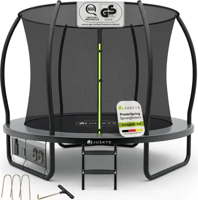 Produktbild von Juskys Trampolin SkyBounce S Ø 228 cm mit Sicherheitsnetz & Leiter