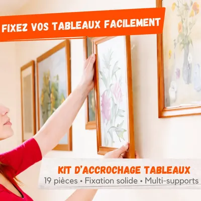 Image de Assortiment de Crochets pour Tableaux 19 Pièces