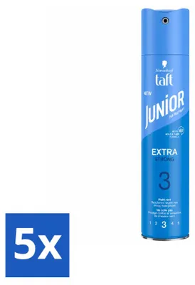 Produktbild von 5 x Taft Junior Haarspray Extra Strong - 250 ml - Vorteilspackung - 5 Stücke