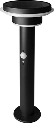 Produktbild von Ledvance Solar Außenleuchte Sockellampe Endura Style Schwarz IP44 6W 600lm Warmweiß 3000K Dimmbar Bewegungsmelder