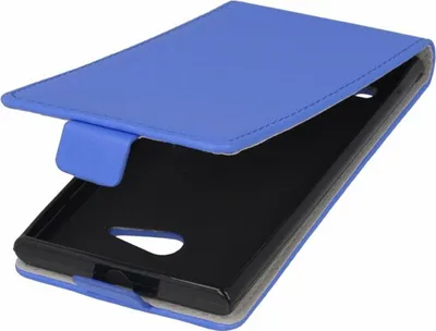 Produktbild von Flip Schutz Hülle für Huawei Honor 7 Blau Kunstleder Slim Flex