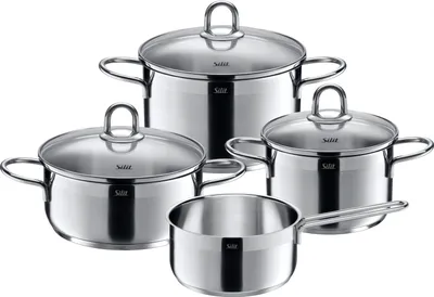 Produktbild von Silit Kochtopf-Set Diamant 4tlg. aus 18/10 Edelstahl mit SiliTherm-Allherdboden