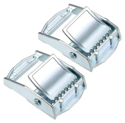 Produktbild von 2 Stück Zinklegierung Schnallenschloss Silber für 25 mm Zurrgurt