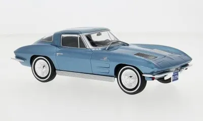 Produktbild von WhiteBox WB124232 - 1/24 / Chevrolet Corvette (C2) Stingray, blau, 1963 - Neu