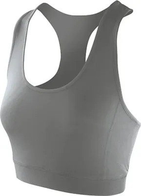 Obrázek produktu pro SPIRO S282F | Dámské tričko Impact Softex® Crop Top / Elastický pás - Barva: Cloudy Grey - Velikost: S (10)