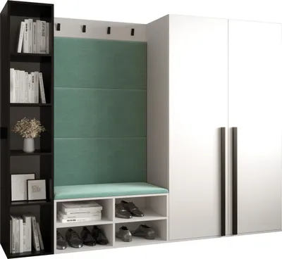 Produktbild von Garderobe MIRO Set 4 mit gepolsterten Paneelen Industrial Design