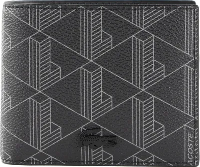 Produktbild von LACOSTE Kartenetui The Blend Billford Allover Monogram Noir Gris schwarz