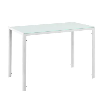 Obrázek produktu pro In And OutdoorMatch Jídelní stůl Jackson - Tvrzené sklo - 8 mm - 105 x 60 x 75 cm - Bílá - vzhled