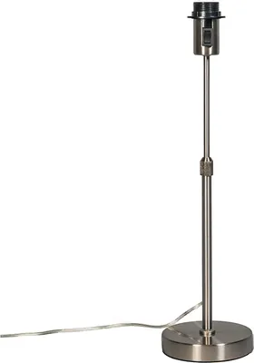 Produktbild von QAZQA - Moderne Tischleuchte I Tischlampe I Lampe I Leuchte Stahl I Silber I nickel matt verstellbar - Parte I Wohnzimmer I Schlafzimmer I Nachttischleuchte - Stahl Länglich - LED geeignet E27