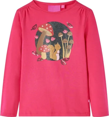 Produktbild von Kinder-Langarmshirt Knallrosa 140
