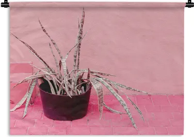 Produktbild von MuchoWow® Wandteppich Wandbehang Sommer - Rosa - Pflanzen 150x112.50 cm Tapisserie Dekoration Wandtuch - Wanddecke - Wandteppiche