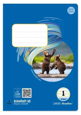 Productafbeelding van Staufen® style 040516001 Heft LIN1 - A5, 16 Blatt, 80g/qm, liniert (farbig hinterlegt)