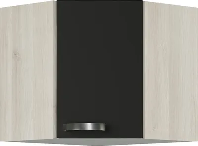 Produktbild von Optifit Eckhängeschrank Faro220 BxTxH 60 x 34,6 x 57,6 cm anthrazit matt zerlegt Anschlag reversibel KUFR OED606-9+