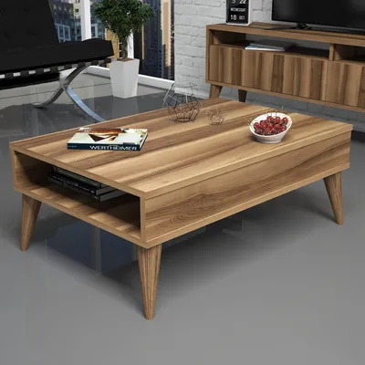 Image de Skye Decor, Best- Best CTN, couleur noyer, tables basses, 34,6x90x60 cm, panneau de particules 100 % mélaminé