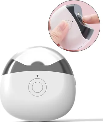 Produktbild von elektrischer nagelpolierer mit led licht, 2 geschwindigkeiten, wiederaufladbar, leise, nagelraspel und sammler, für kinder, senioren, zuhause