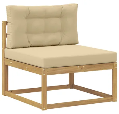 Image de Canapé d'extérieur moyen vidaXL en polyester blanc