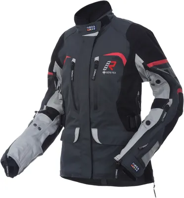 Produktbild von Rukka Rimorina Damen Motorrad Textiljacke, anthrazit/weiß/rot, 38