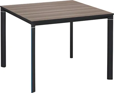 Immagine prodotto di Tavolino quadrato in legno marrone nero design moderno da soggiorno