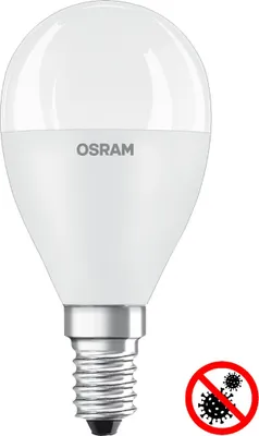 Zdjęcie produktu dla Żarówka LED E14 P45 5,5W = 40W 470lm 2700K Ciepła 200° OSRAM ANTYBAKTERYJNA