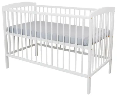 Łóżeczko dziecięce Andrzej 120x60 kolor biały + materac – zdjęcie produktu 1