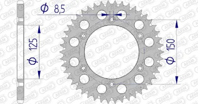 Produktbild von AFAM Rear Sprocket Alu Self Cleaning - 520